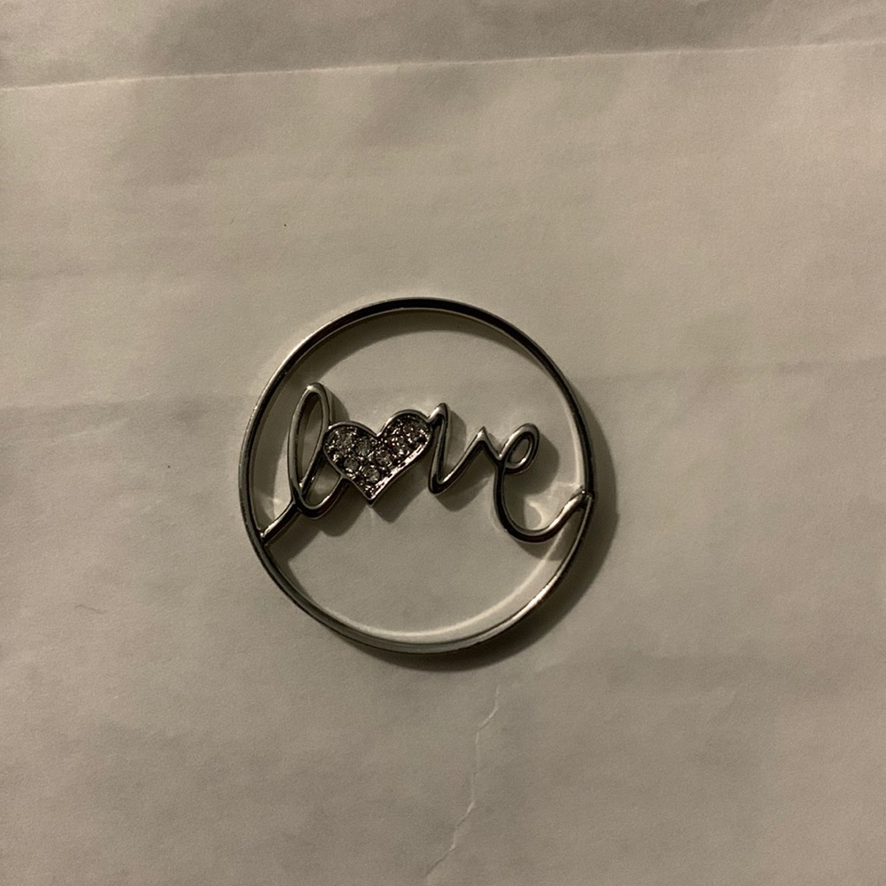 Origami Owl Silver Love Plate for Locket